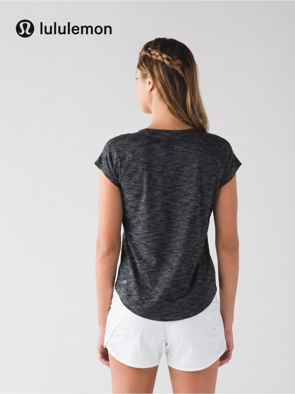 Lululemon Run Around Tee Dark Heather Grey Medium